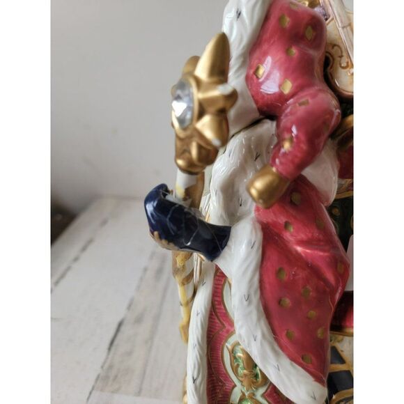 Fitz Floyd classics Florentine AS IS Santa Claus teapot collectible Xmas - Picture 4 of 15